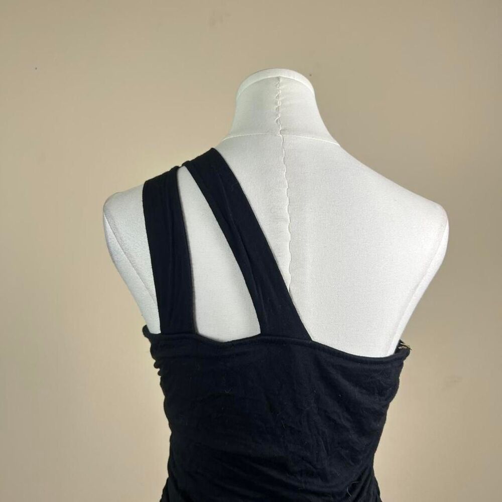 MCM Black One-Shoulder Beaded Top - Picture 3 of 4